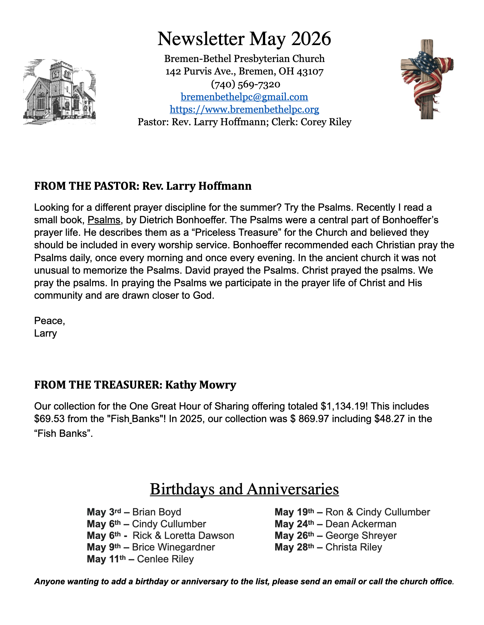 church news May 2026